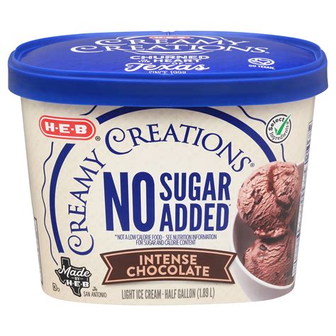 H-E-B Creamy Creations No Sugar Added Light Ice Cream - Intense ...