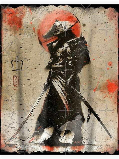 "Samurai Japanese Retro Art Print Bushido " Canvas Print for Sale by ...