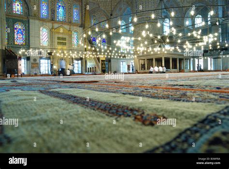 Interior of Blue Mosque Stock Photo - Alamy