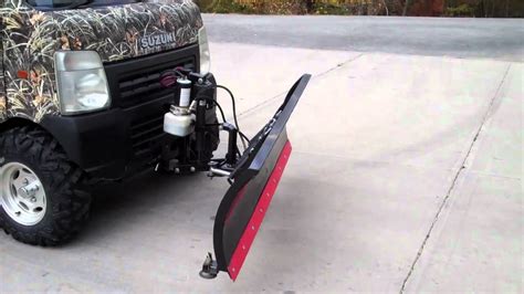 Black Line Snow Plow on Mini Truck - YouTube