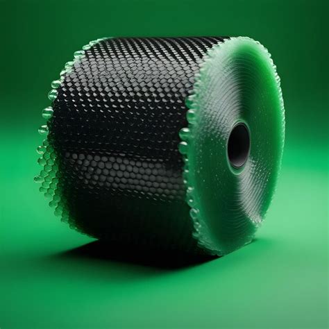 Premium AI Image | A roll of black bubble wrap