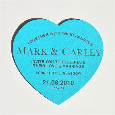 Heart Shaped Wedding Invitations