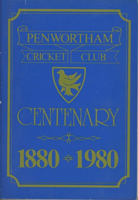 PENWORTHAM CRICKET CLUB CENTENARY - 1880-1980 - Cricket club history ...