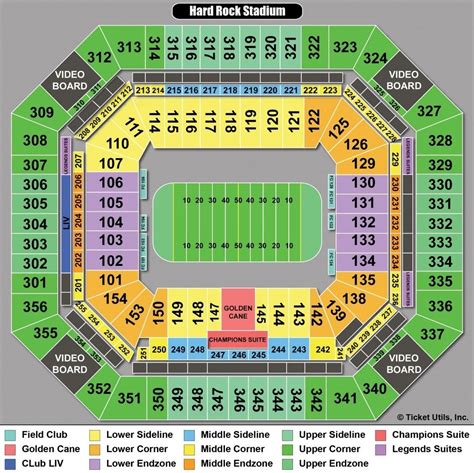 Miami Dolphins Stadium Seating Chart : Hard Rock Stadium Seating Chart ...