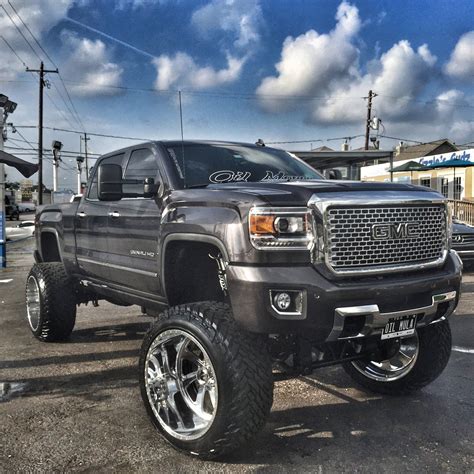 Wide Stance and Tough Lift on GMC Sierra Denali | Trucks, Gmc trucks ...