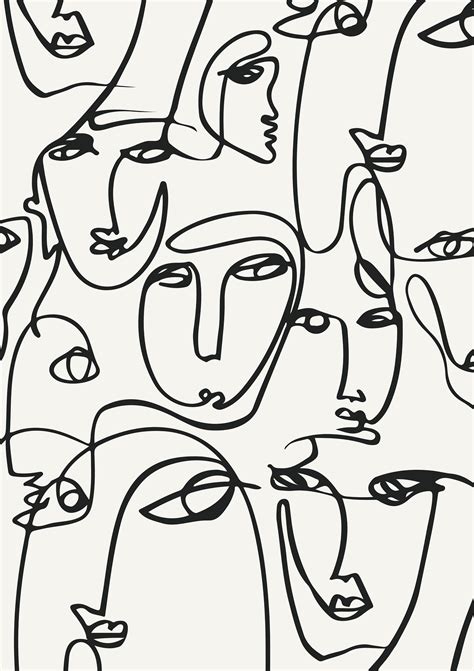 How To Draw Abstract Line Faces at How To Draw