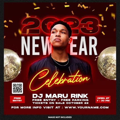 Free PSD | New year celebration party pos