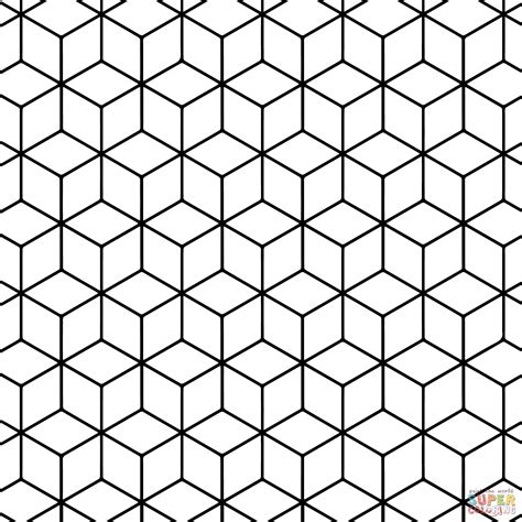 Geometric Tessellation Coloring Page - Coloring Home