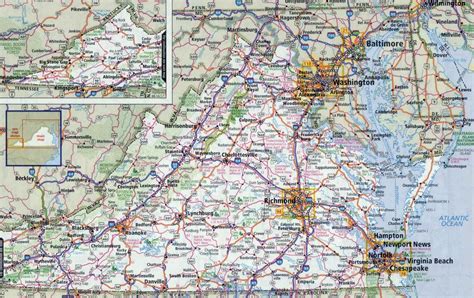 Virginia State Highway Map