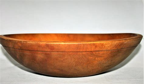 Antique Large Wood Dough Bowl Solid Maple, Center Piece