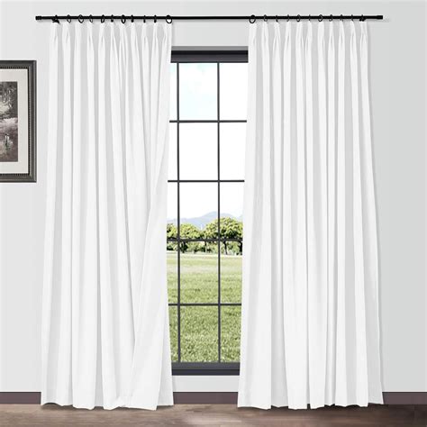 Amazon.com: TWOPAGES Natural Linen Curtains Paper White Pinch Pleated ...