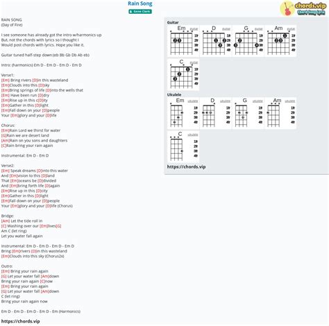 Chord: Rain Song - Gene Clark - tab, song lyric, sheet, guitar, ukulele ...