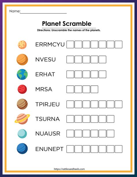 Free Solar System Worksheets for Kids - Adanna Dill