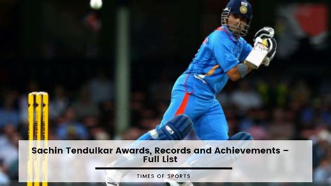 Sachin Tendulkar Awards, Records and Achievements – Full List