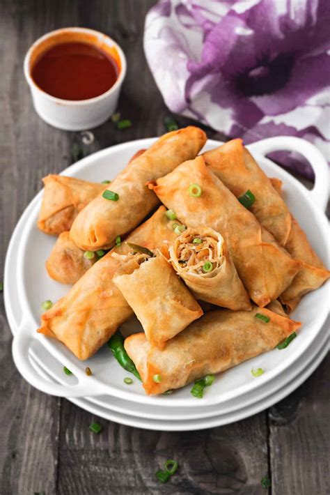 Vegetarian Spring Rolls Recipe (Vegan) - Cubes N Juliennes