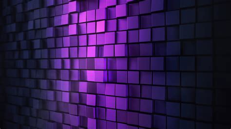 3D background Wallpaper 4K, Squares, Purple light, Metal