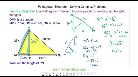 Pythagorean theorem for a right triangle: formula and problems ...