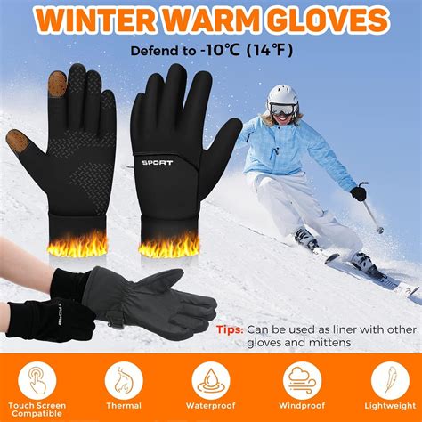 ZENUTA Guantes térmicos de invierno de 14 F para hombres y mujeres para ...