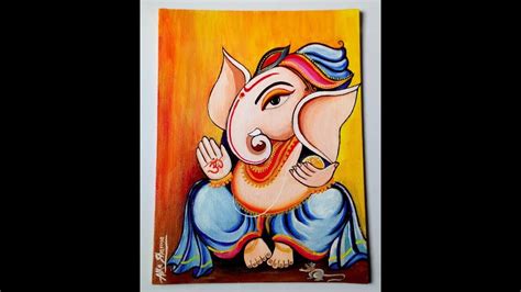 Easy Ganesha Acrylic Painting