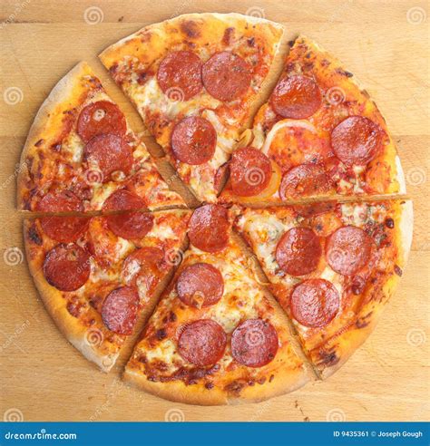 Pepperoni Pizza Slices stock image. Image of pepperoni - 9435361