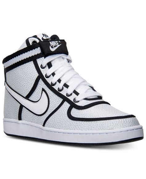 Nike Men'S Vandal High Casual Sneakers From Finish Line in White/White ...