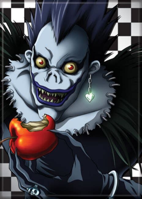 Death Note Anime TV Series Ryuk Eating Apple Image Refrigerator Magnet ...