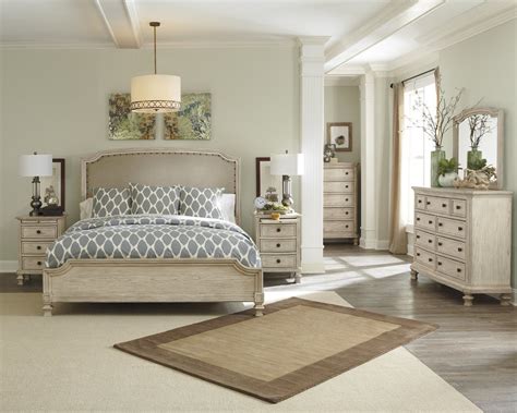 Ashley Demarlos 5PC Bedroom Set Cal King Upholstered Bed One Nightstand ...