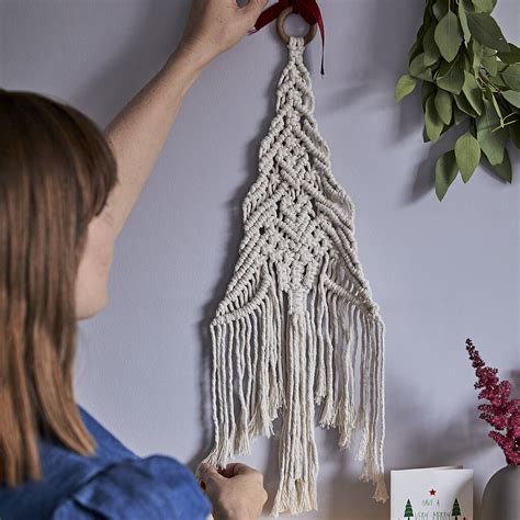 macrame christmas tree wall hanging by fringe & fray ...