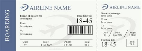 30 Editable Plane Ticket Templates (Word, PDF) - TemplateArchive ...