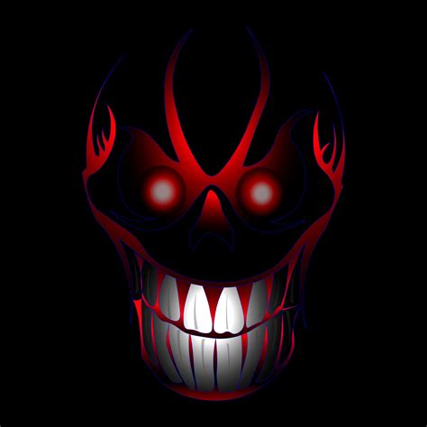 Scary red skull illustration 3623647 Vector Art at Vecteezy