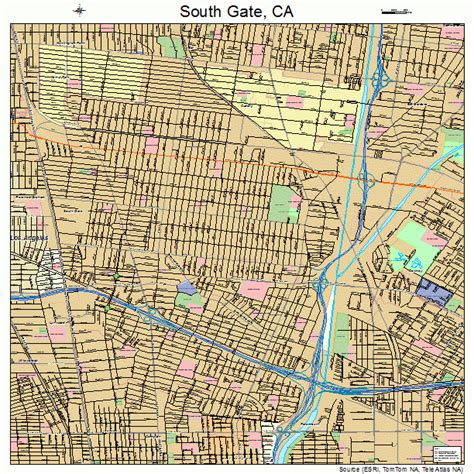 South Gate California Street Map 0673080