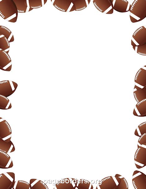 Footballs Border: Clip Art, Page Border, and Vector Graphics | Football ...