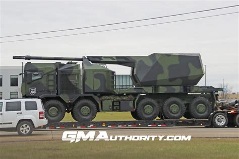 Military Truck Spotted Near General Motors Milford Test Site