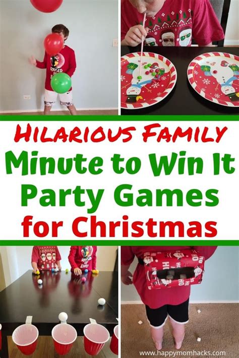 Family Minute to Win it Games for Christmas Parties 2022 | Happy Mom Hacks