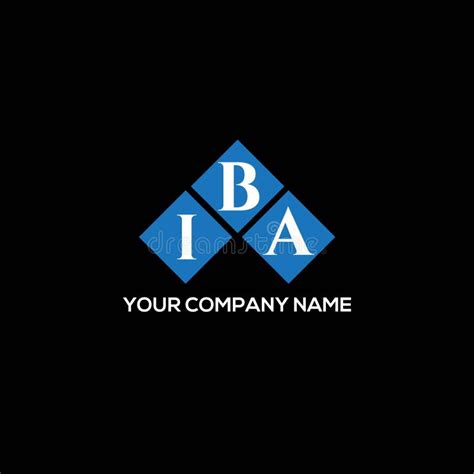 IBA Letter Logo Design on BLACK Background. IBA Creative Initials ...