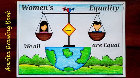 Womens Equality Day Drawing easy | Womens Equality Day poster drawing ...