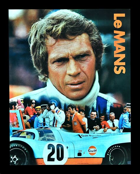 LE MANS * LEMANS MOVIE POSTER STEVE MCQUEEN AUTO RACING PORSCHE F1 CAR ...