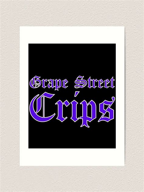 "Grape Street Crips" Art Print by DIRTYDUNNZ | Redbubble