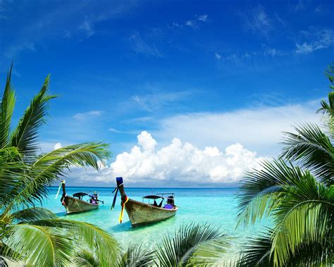 Download Thailand Tropical Vehicle Boat 4k Ultra HD Wallpaper