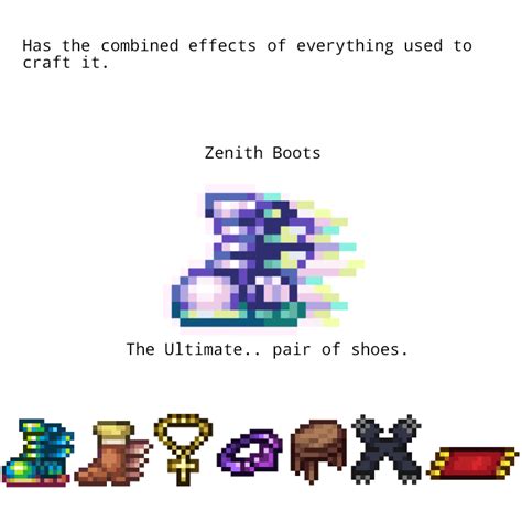 Zenith Boots I made. : r/Terraria