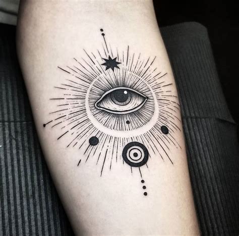 Abstract Evil Eye | Hippie tattoo, Third eye tattoos, Evil eye tattoo