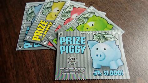 Prize Piggy - $1 MN Lottery Scratchies - Winners!! $$$ - YouTube