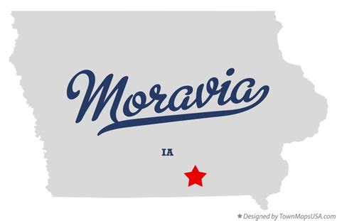 Map of Moravia, IA, Iowa