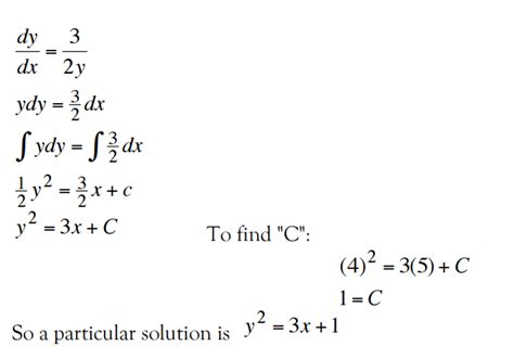 [Math] Particular solution to differential equation – Math Solves ...