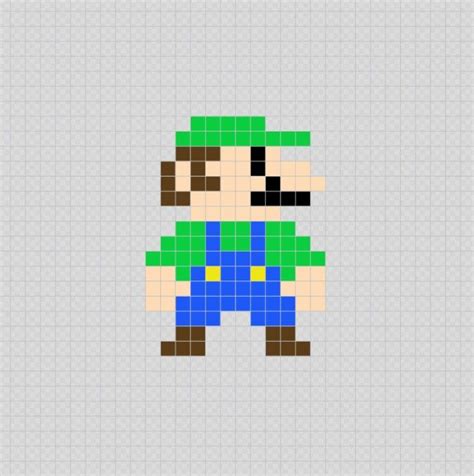 Luigi - Mario bros (Videojuego) Pixel Art Patterns | Punto de cruz ...