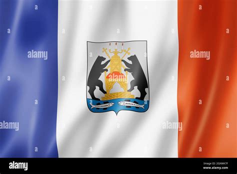 Novgorod state - Oblast - flag, Russia waving banner collection. 3D ...