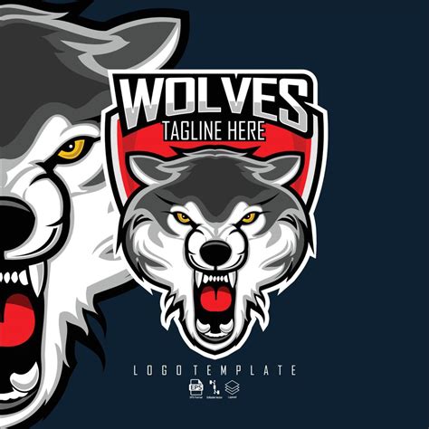 WOLVES ESPORTS LOGO TEMPLATE.eps 5561156 Vector Art at Vecteezy