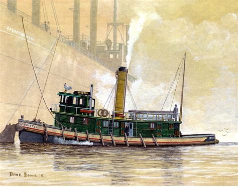 Pin by Bobstevens on Tug in 2024 | Ship paintings, Steam boats, Tug boats