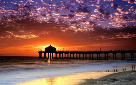 sunset-in-santa-monica,-manhattan-beach-pier,-los-angeles-151331 | Tina ...