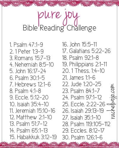 Pure Joy Bible Reading Challenge - RachelWojo.com